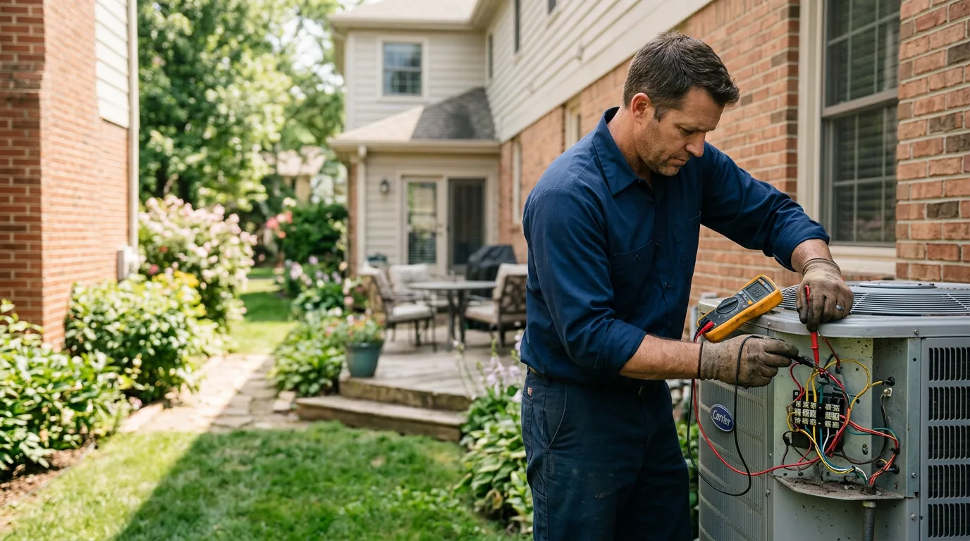HVAC technician working near Linton, IN